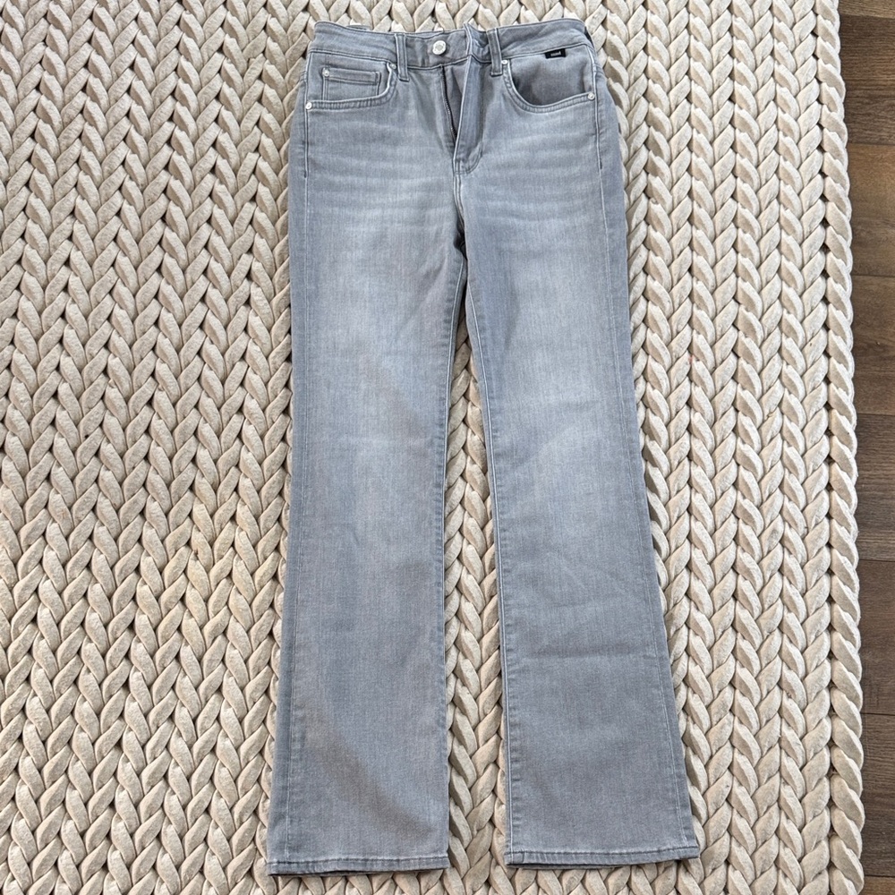 Mavi Maria High Rise Flare in grey